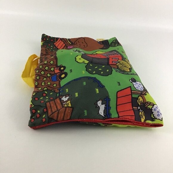 Melissa & Doug K's Kids Take Along Farm Play Mat Plush Animal Rattle Farmer Toy - Picture 5 of 9